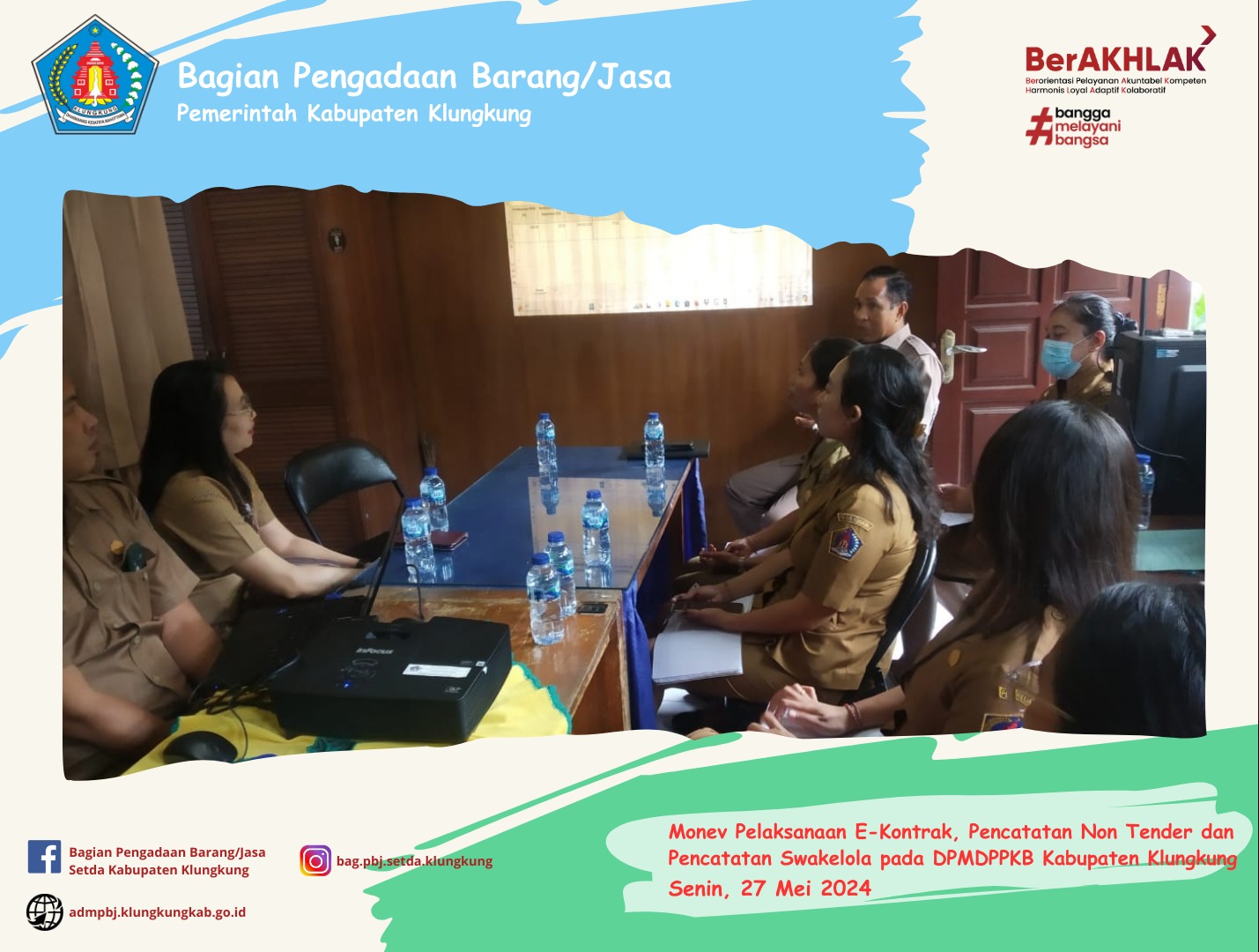 Monitoring Pelaksanaan E-Kontrak, Pencatatan Non Tender dan Pencatatan Swakelola Pada Dinas Pemberdayaan Masyarakat dan Desa Pengendalian Penduduk dan Keluarga Berencana Kabupaten klungkung