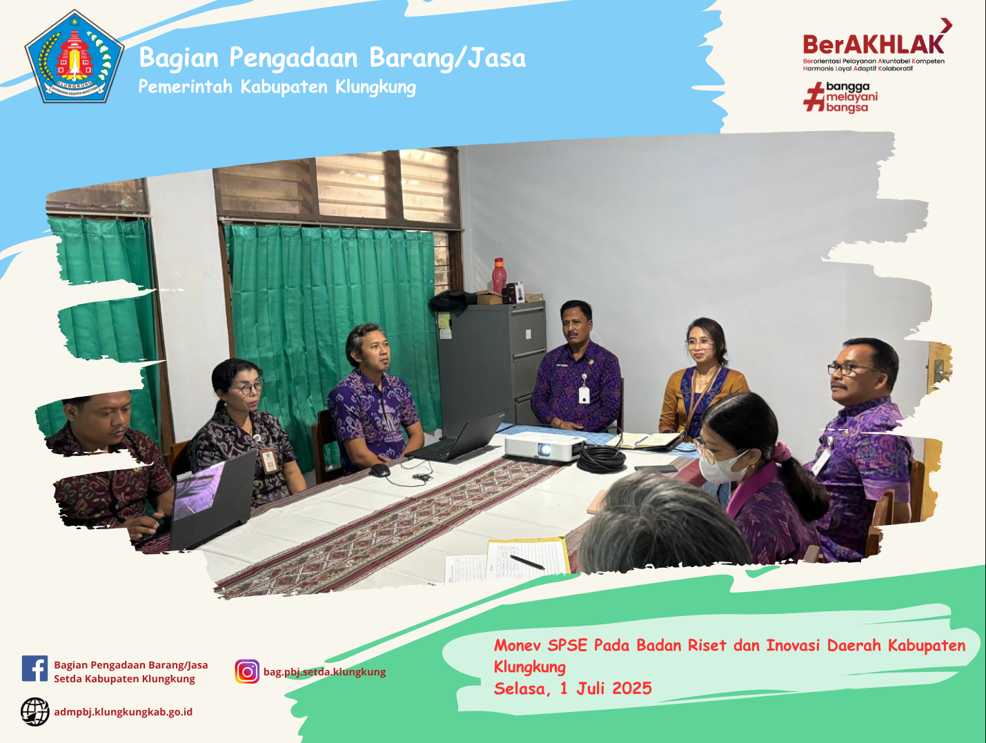 Monitoring Pelaksanaan E-Katalog Versi 5, E-Katalog Versi 6, E-Kontrak, Pencatatan Non Tender dan Pencatatan Swakelola Pada Badan Riset dan Inovasi Daerah Kabupaten Klungkung