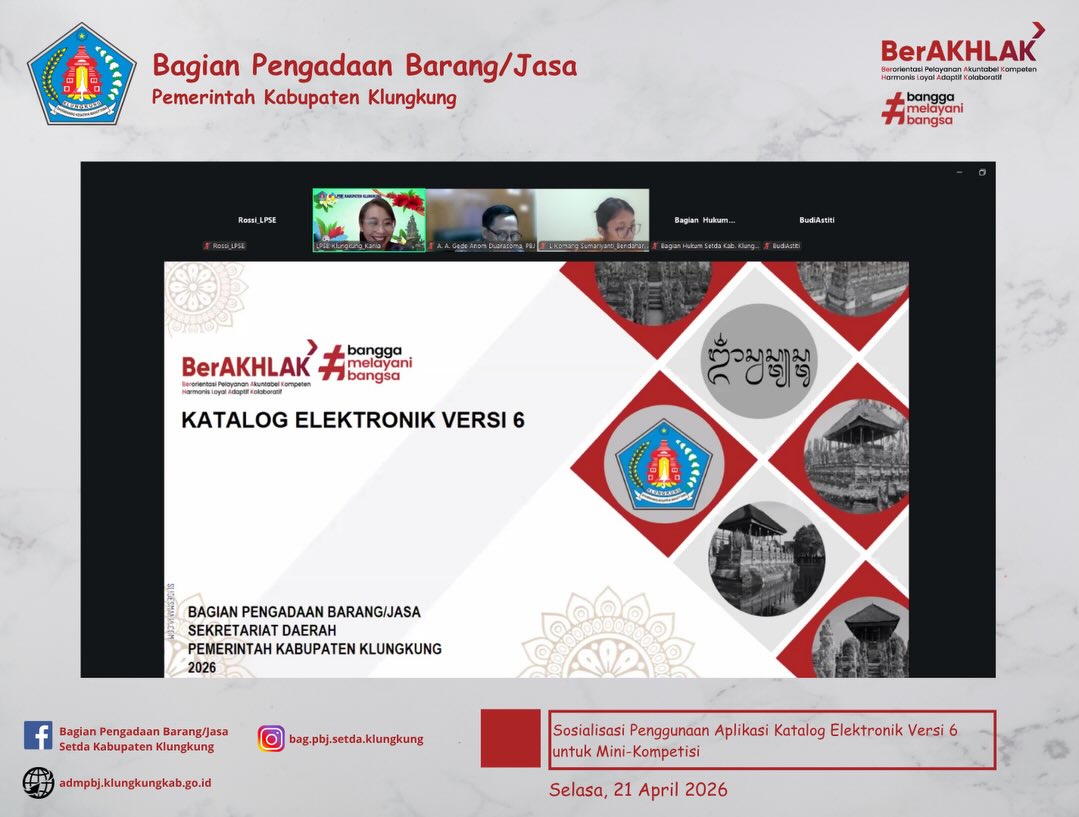 Sosialisasi Penggunaan Aplikasi Katalog Elektronik Versi 6 untuk Mini Kompetisi Secara Daring Melalui Zoom Meeting