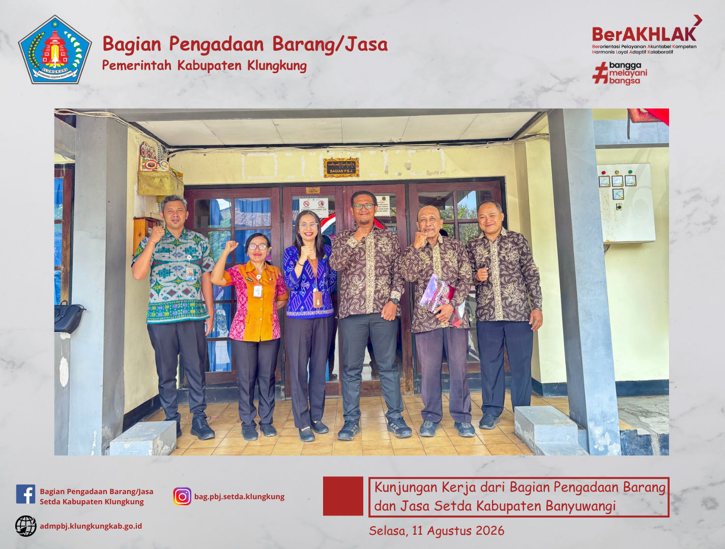 Kunjungan Kerja dari Bagian Pengadaan Barang dan Jasa Setda Kabupaten Banyuwangi